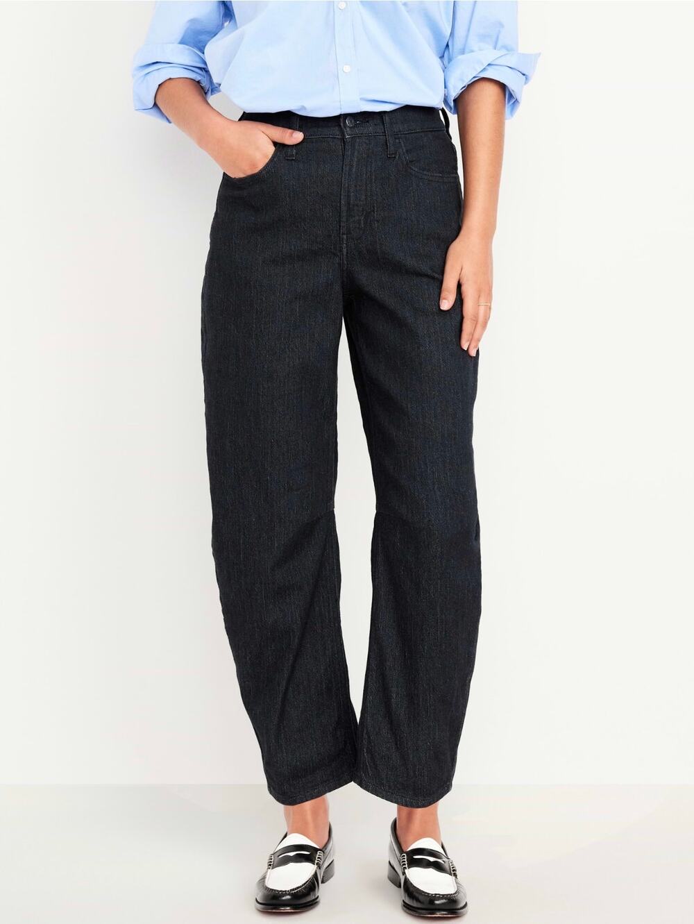 Old Navy High-Waisted Baggy Barrel Ankle Jean Tall
